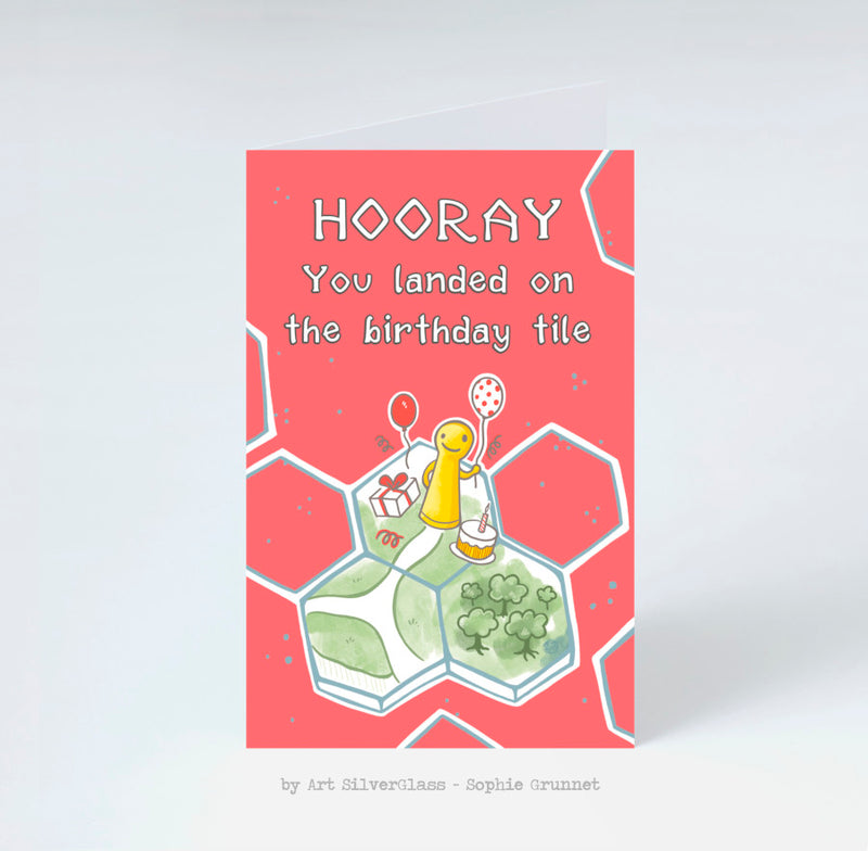 Greeting Card: Hooray. You landed on the birthday tile