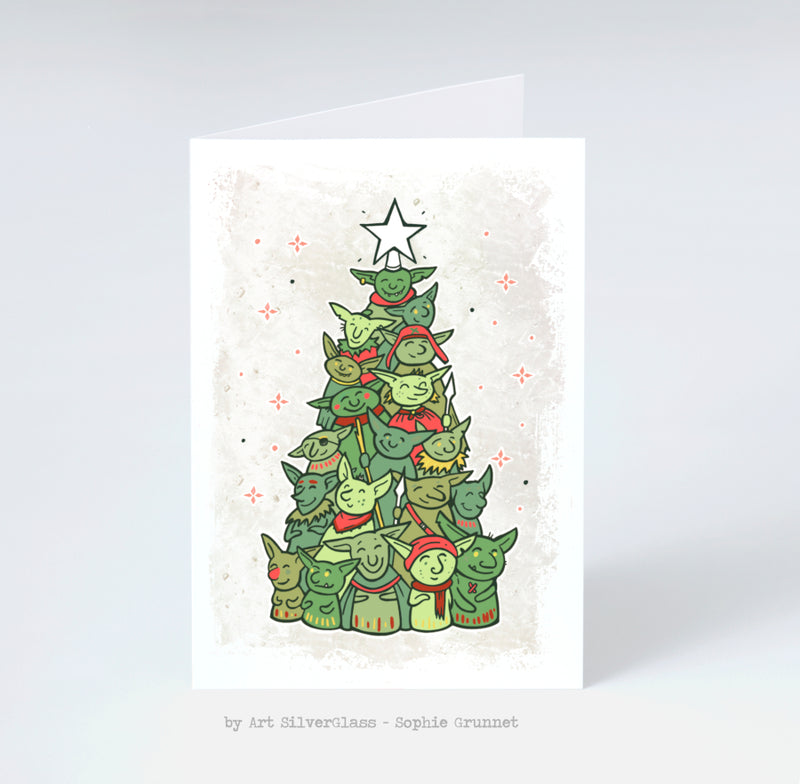 Greeting Card: Goblin Christmas Tree