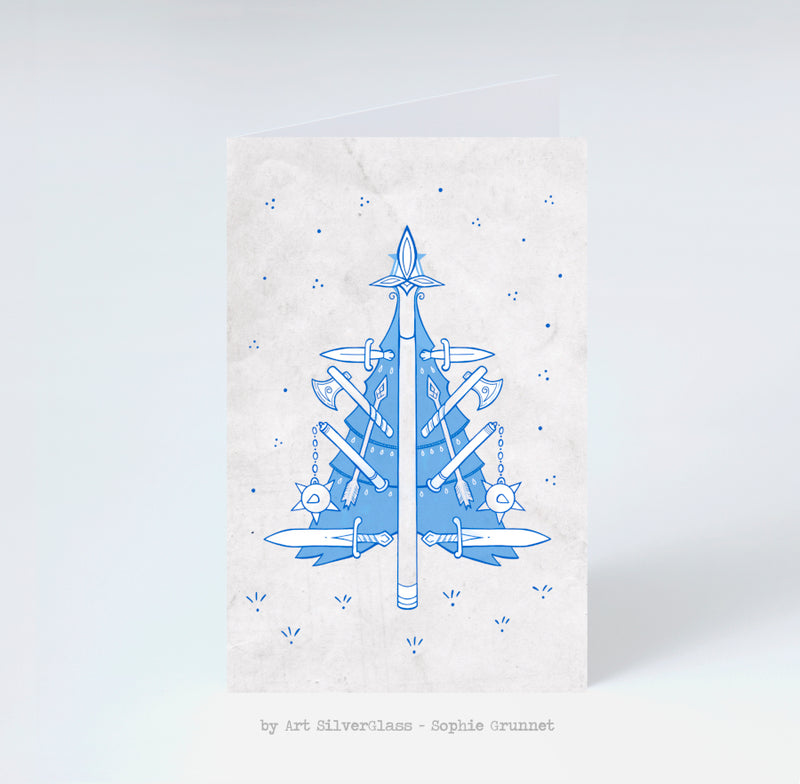 Greeting Card: Sword Christmas Tree