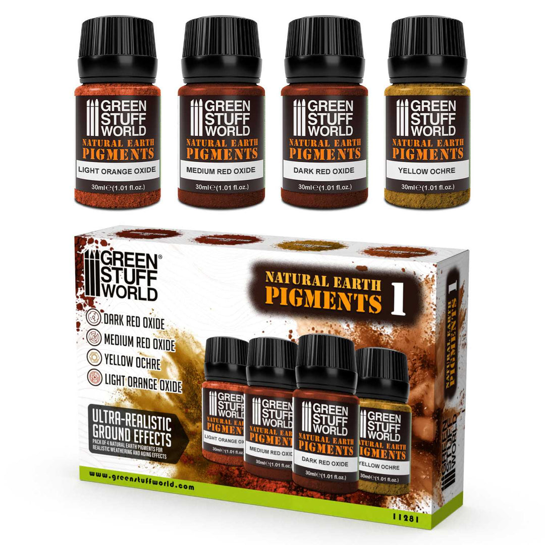 Natural Earth pigments Set 30ml - No. 1 (Green Stuff World)