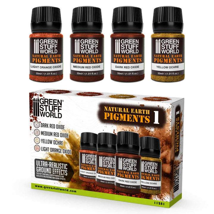 Natural Earth pigments Set 30ml - No. 1 (Green Stuff World)