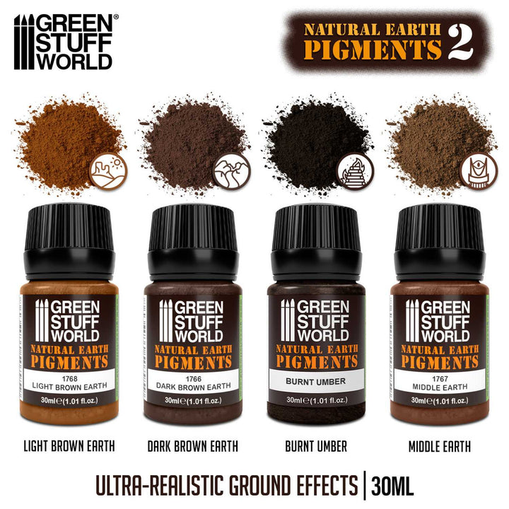 Natural Earth pigments Set 30ml - No. 2 (Green Stuff World)