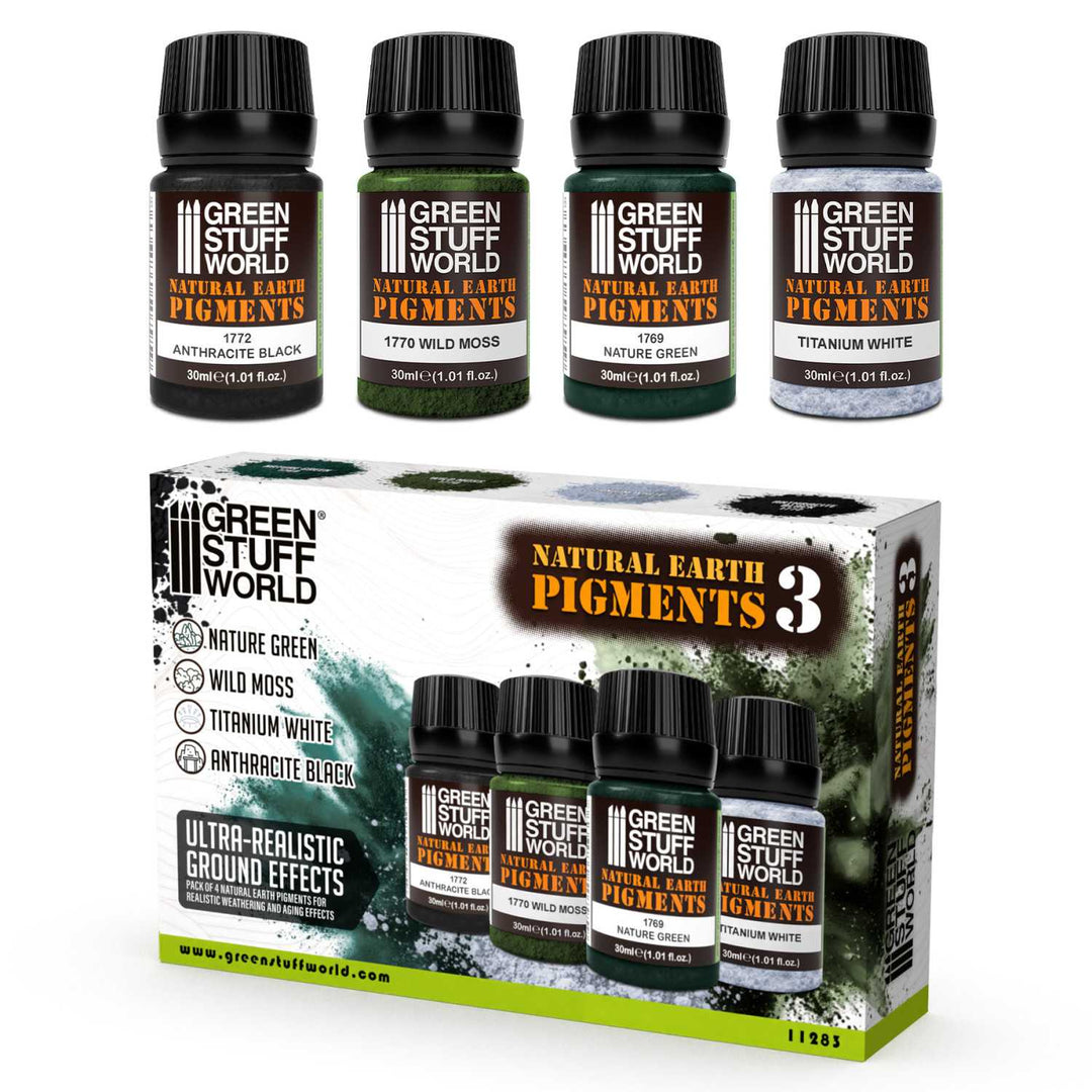 Natural Earth pigments Set 30ml - No. 3 (Green Stuff World)