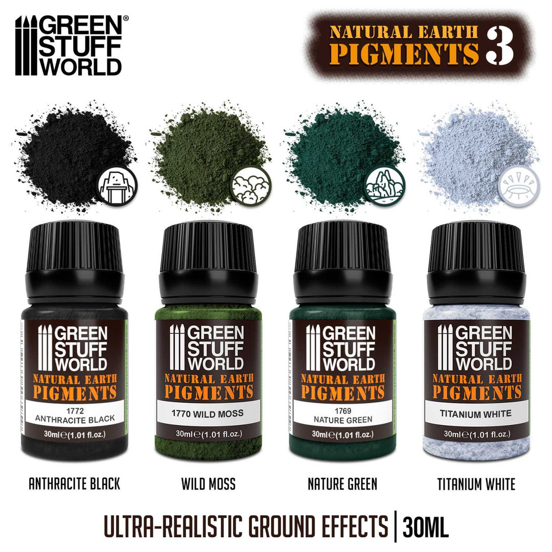 Natural Earth pigments Set 30ml - No. 3 (Green Stuff World)