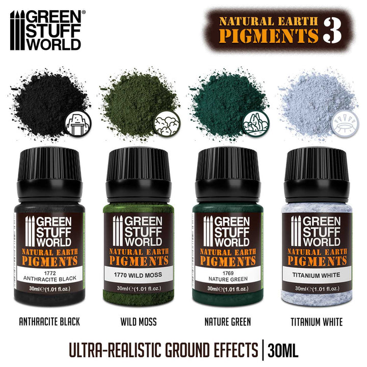 Natural Earth pigments Set 30ml - No. 3 (Green Stuff World)