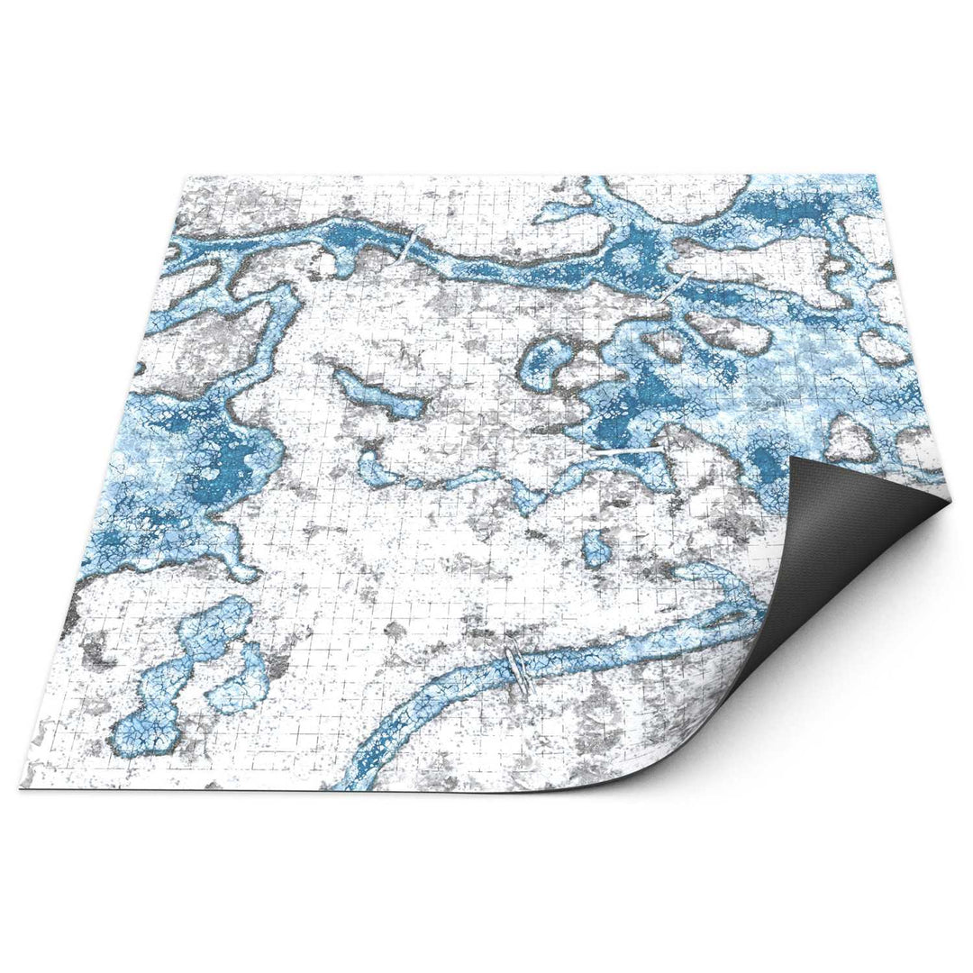 Neoprene Dungeon Mat 4x4' Blizzard Hollows with 1-inch grid (120x120cm) (Green Stuff World)