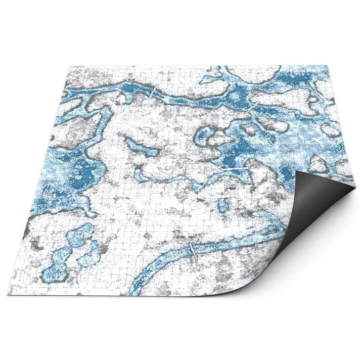 Neoprene Dungeon Mat 4x4' Blizzard Hollows with 1-inch grid (120x120cm) (Green Stuff World)