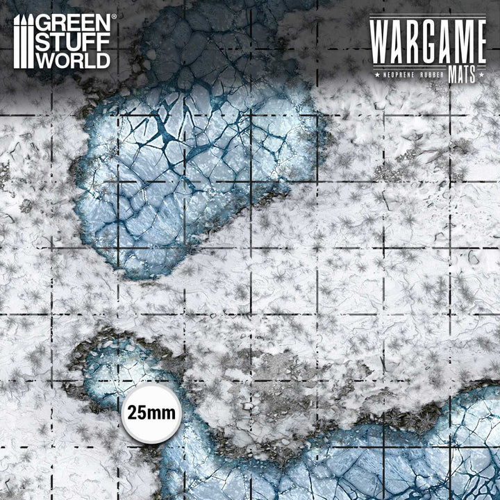 Neoprene Dungeon Mat 4x4' Blizzard Hollows with 1-inch grid (120x120cm) (Green Stuff World)