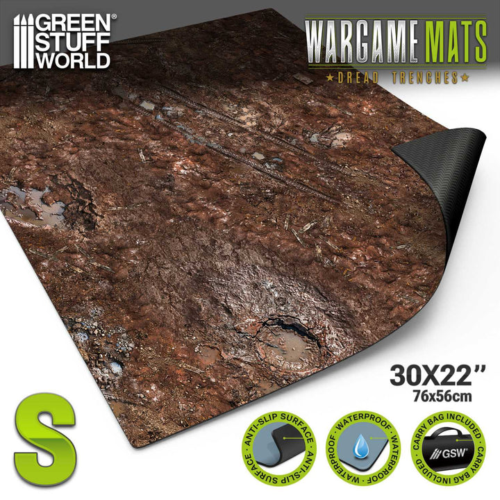Neoprene Mat 22x30" Dread Trenches (56x76cm) (Green Stuff World)