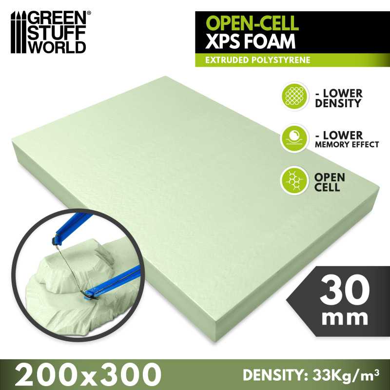 Open-Cell XPS Foam 30 mm (Green Stuff World)