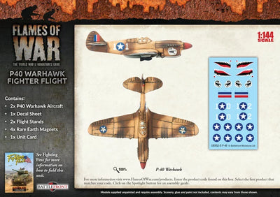 Flames of War: P-40 Warhawk Fighter Flight (UBX52)