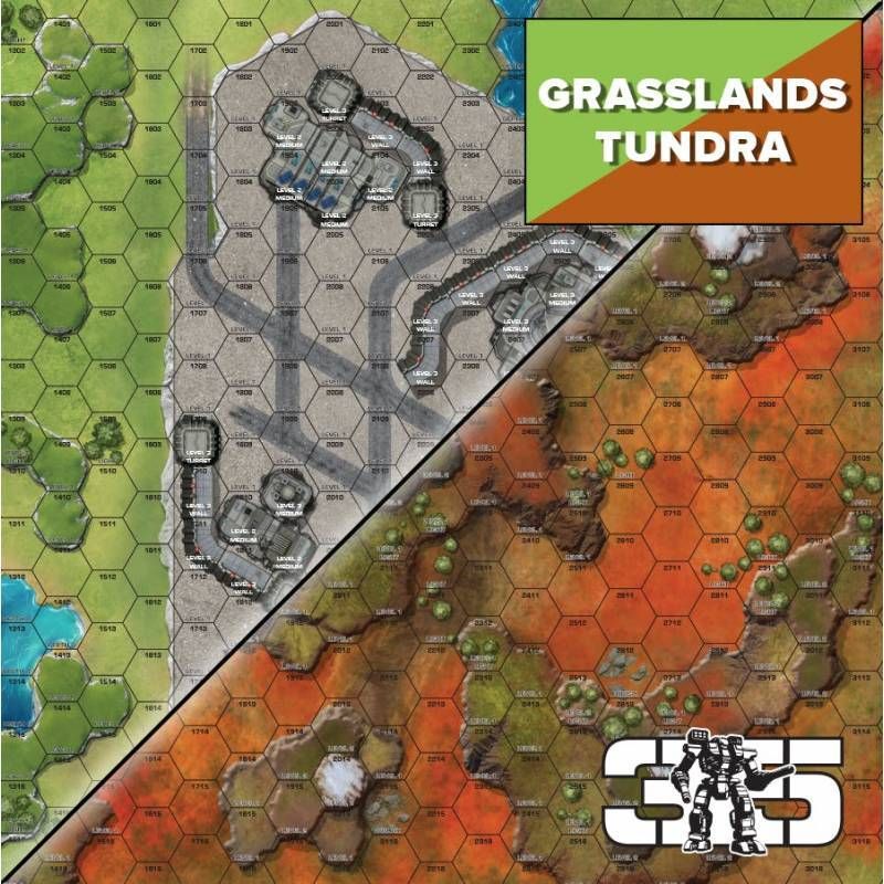 BattleTech: BattleMat Grasslands Tundra