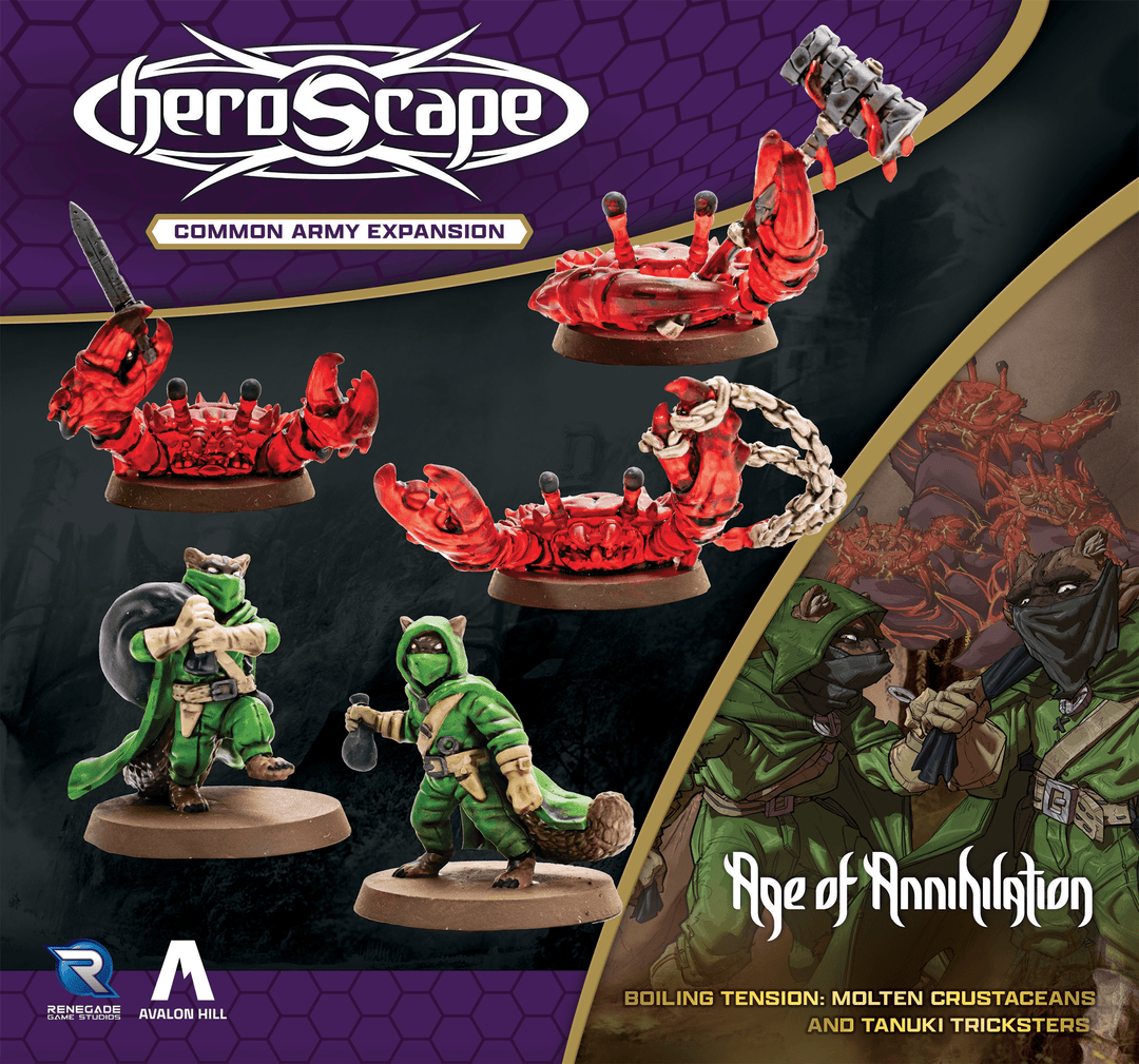 Heroscape: Molten Crustaceans & Tanuki Tricksters Common Army Expansion