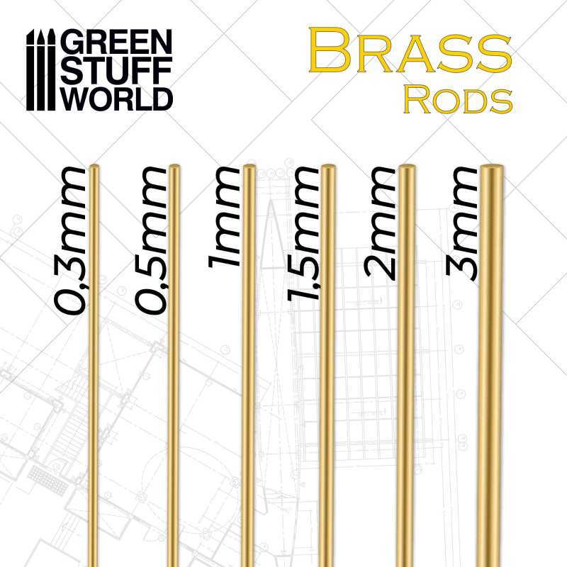 Pinning Brass Rods 0.5mm (Green Stuff World)