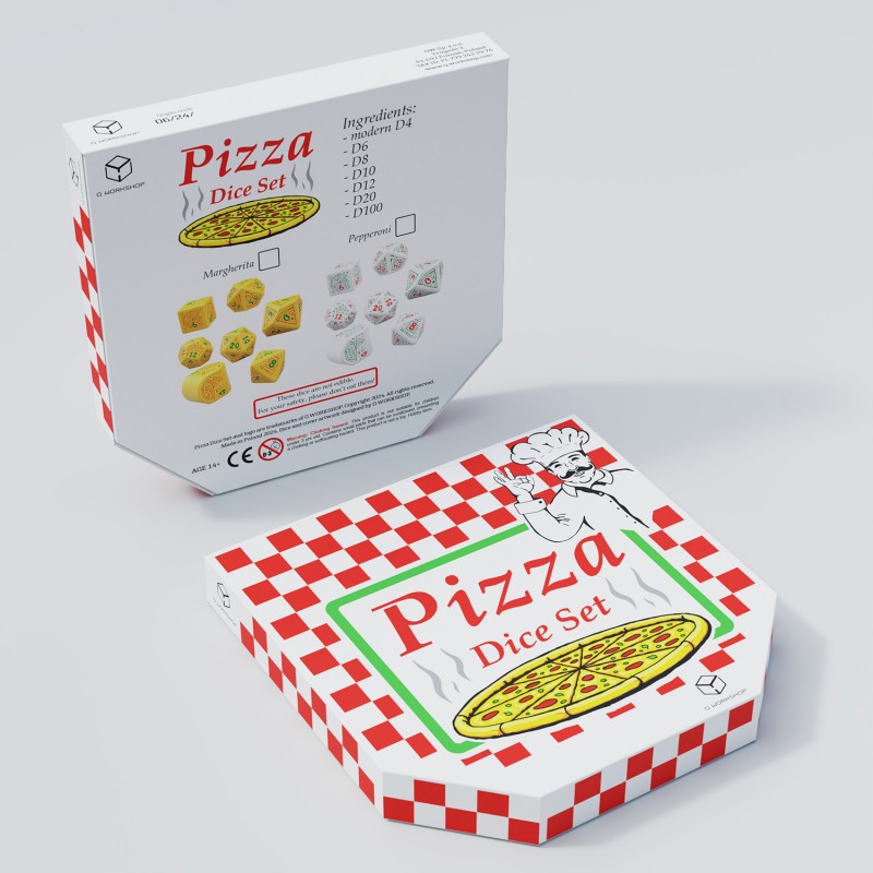 Pizza Dice Set: Margherita (Q-Workshop) (RPIZ01)