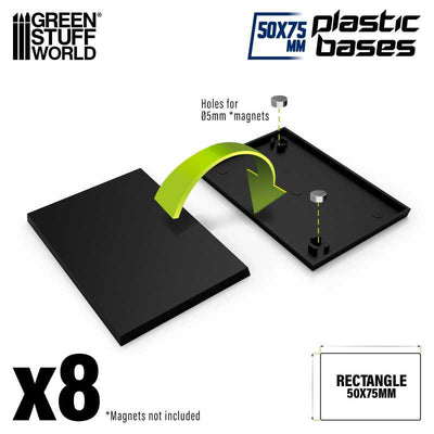 Plastic Rectangular Bases 50x75mm (Green Stuff World)