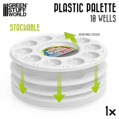 Plastic Round Mixing Palette (Green Stuff World)