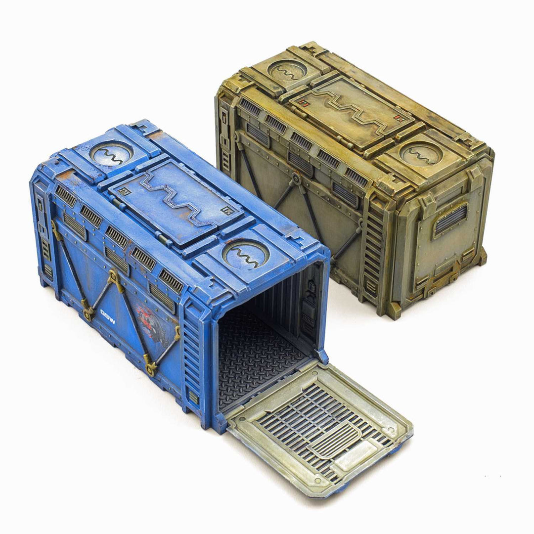 Plastic Sci-fi armored container (Pack x2) (Green Stuff World)