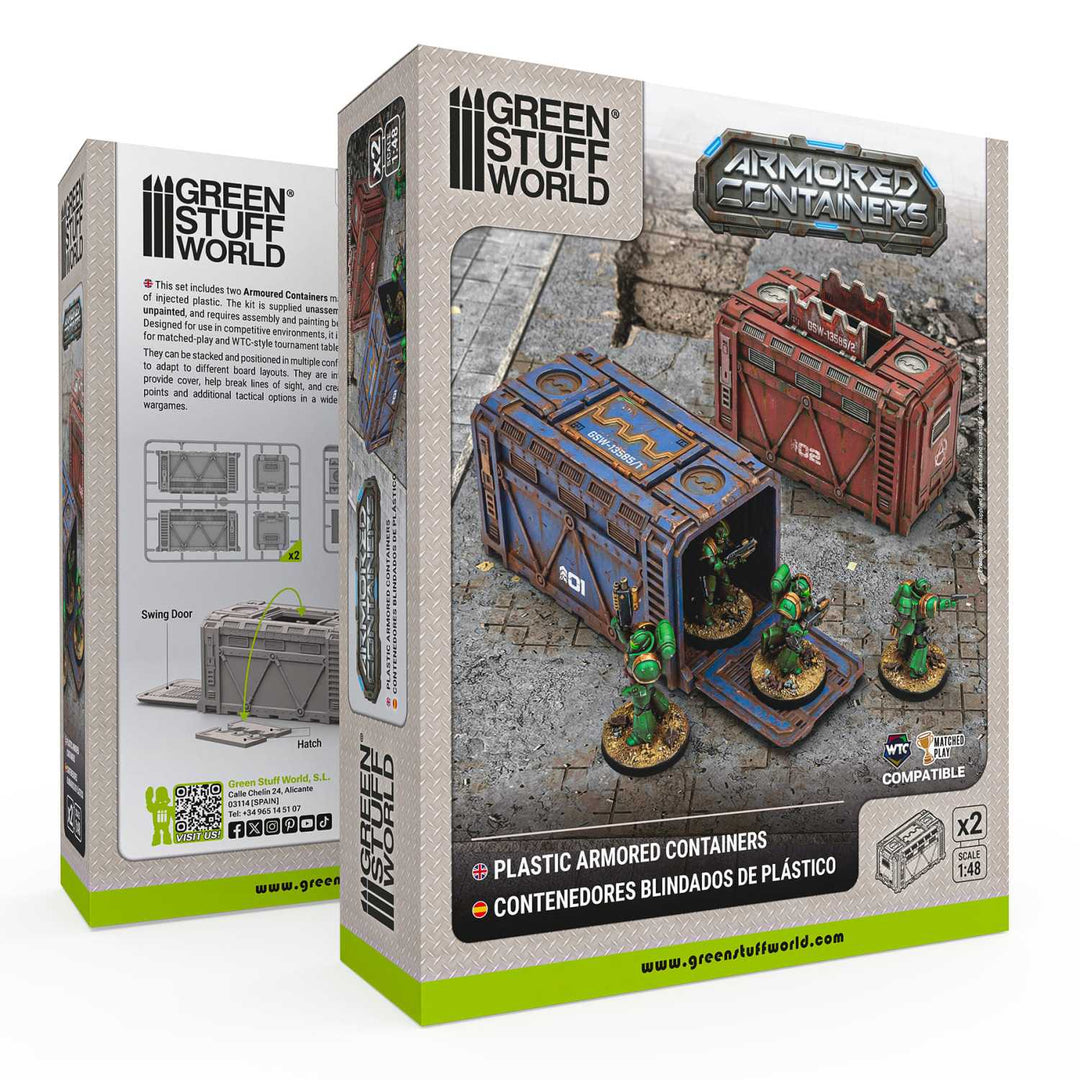 Plastic Sci-fi armored container (Pack x2) (Green Stuff World)