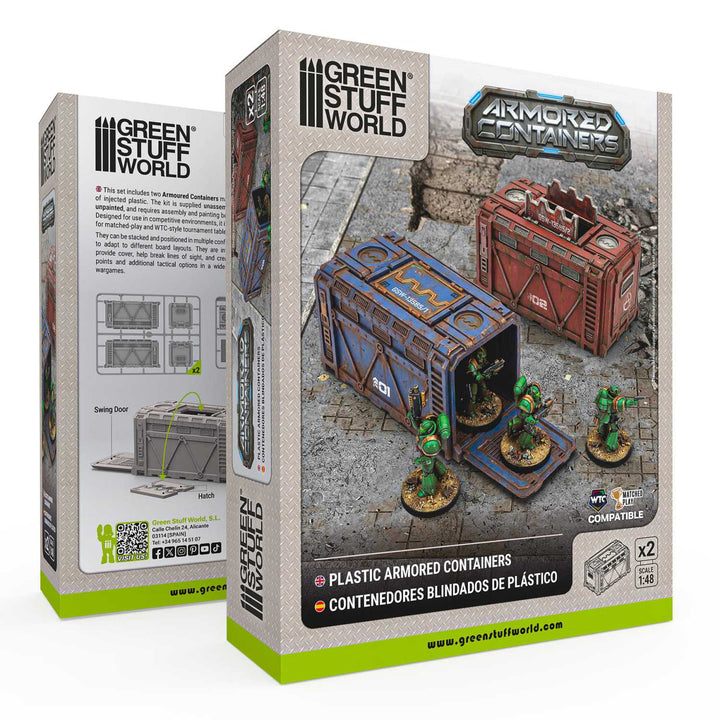 Plastic Sci-fi armored container (Pack x2) (Green Stuff World)