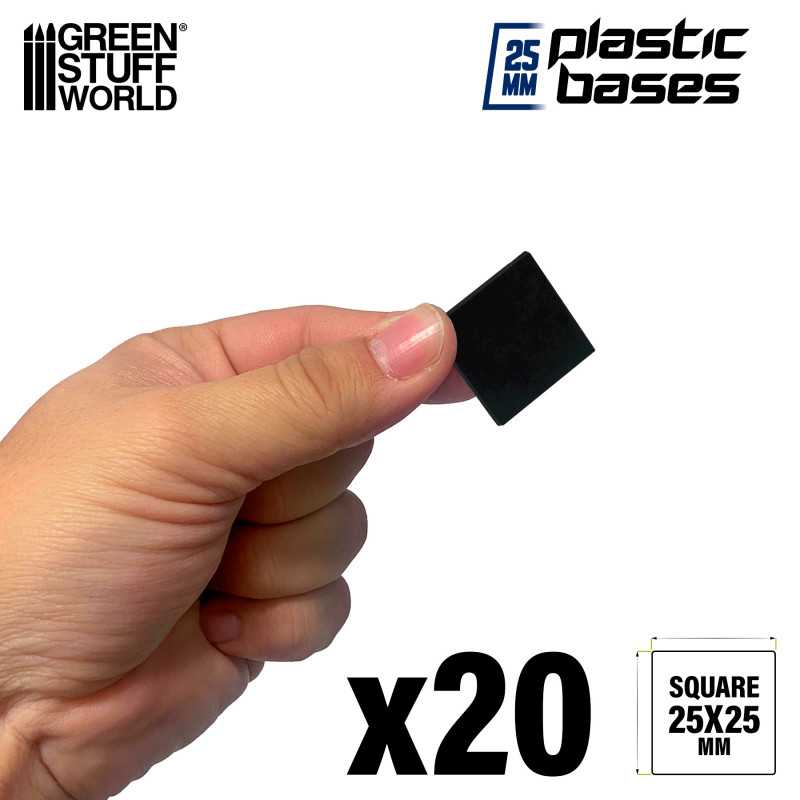 Plastic Square Bases 25mm (Green Stuff World)