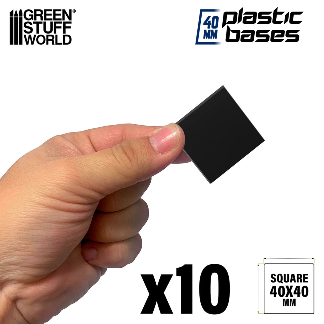 Plastic Square Bases 40mm (Green Stuff World)