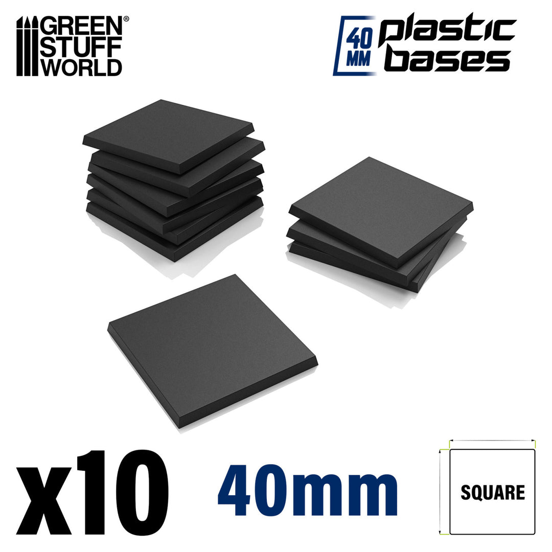 Plastic Square Bases 40mm (Green Stuff World)