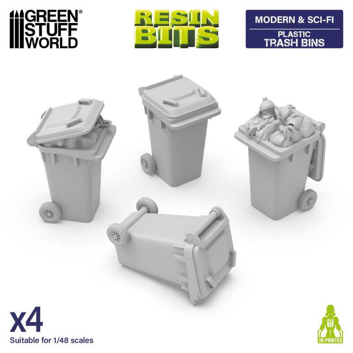 Plastic Trash Bins (Green Stuff World)