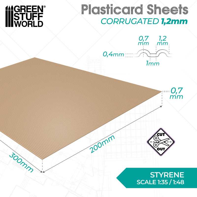 Plasticard - Corrugated (Green Stuff World)