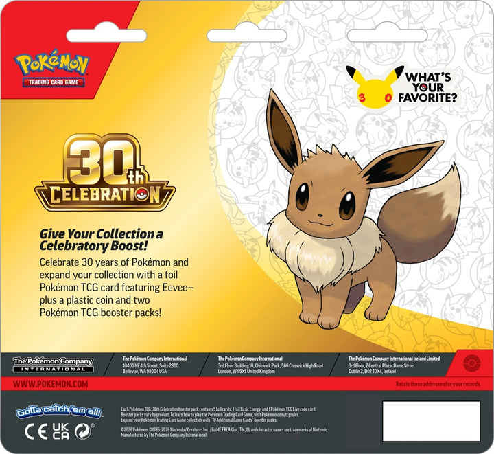 Pokemon TCG: ME05.5 30th Celebration - 2-Pack Blister Collection