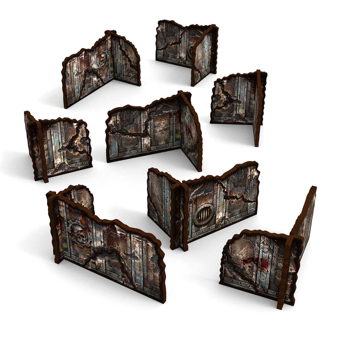 Pre-painted Detachable Ruined Corner Walls 11th edition (Pack x8) (Green Stuff World)