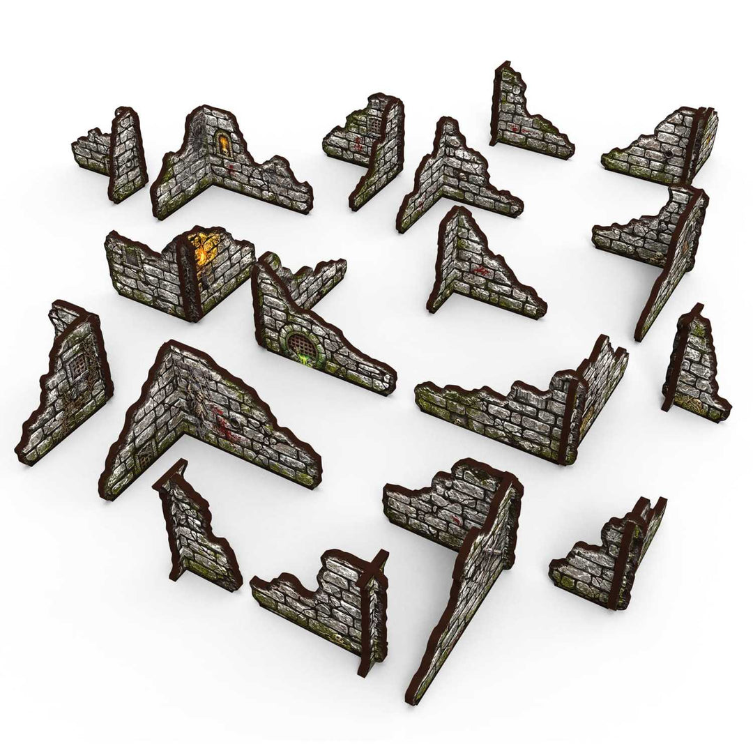 Pre-painted fantasy dungeon walls (Green Stuff World)