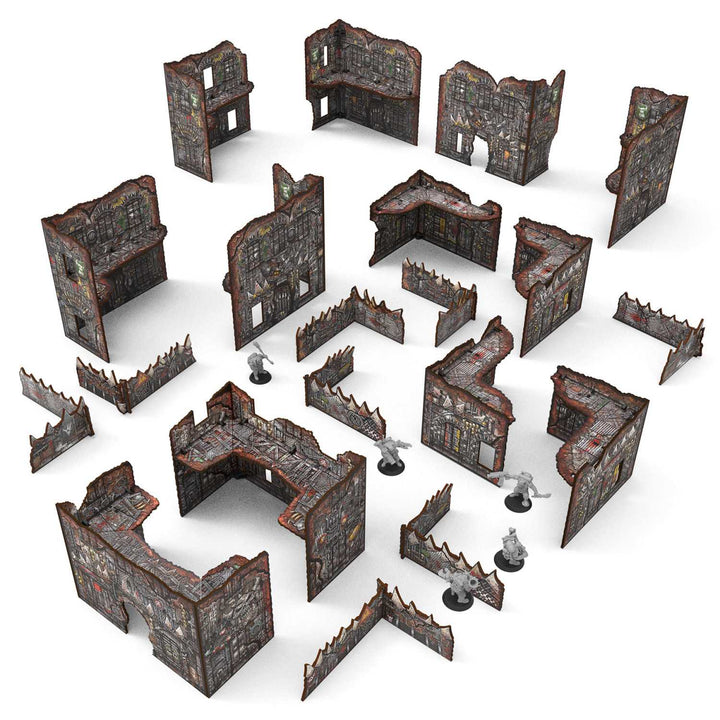 Pre-Painted Foldable Matched Play terrain pack - Orks (Green Stuff World)