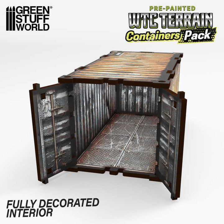 Pre-painted WTC container (Pack x4) (Green Stuff World)