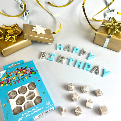 Q WORKSHOP 20 years: Happy Birthday Dice Set (Q-Workshop) (S20Y03)