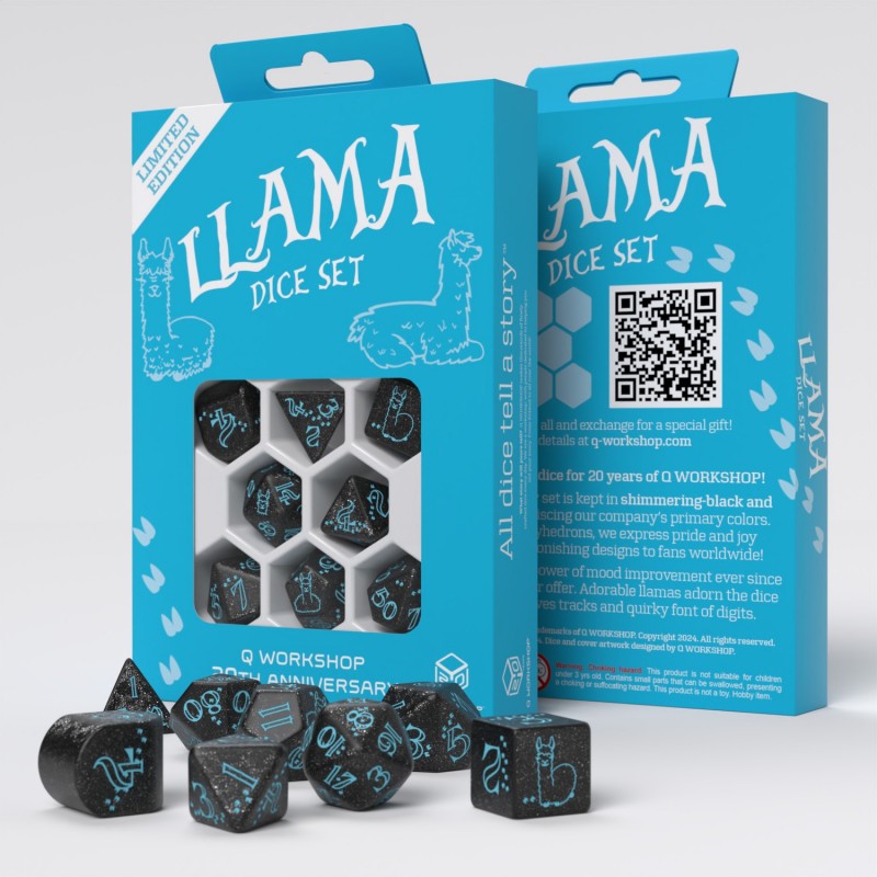 Q WORKSHOP 20 years: Llama Dice Set (Q-Workshop) (S20Y04)