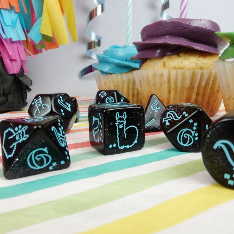 Q WORKSHOP 20 years: Llama Dice Set (Q-Workshop) (S20Y04)