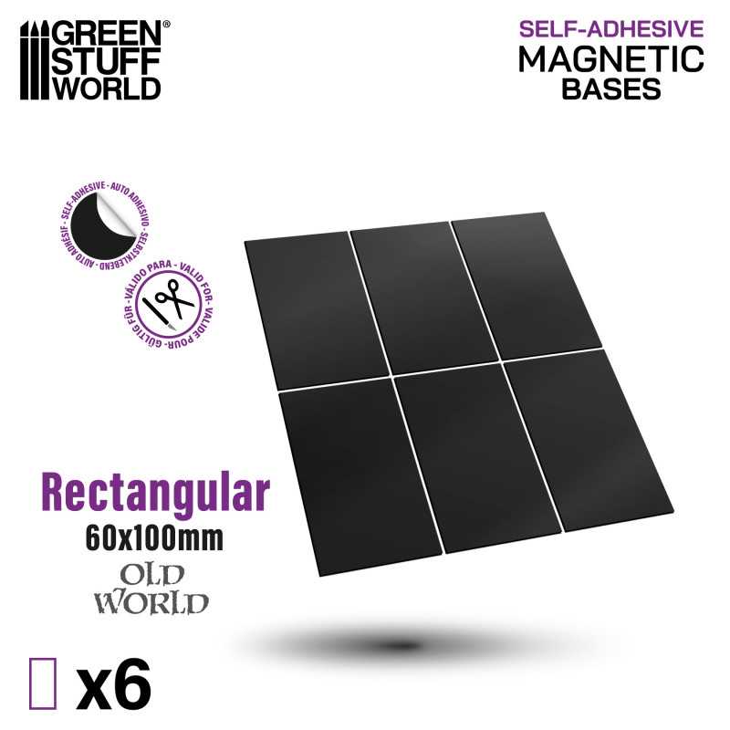 Rectangular Magnetic Sheet SELF-ADHESIVE - 60x100mm (Green Stuff World)
