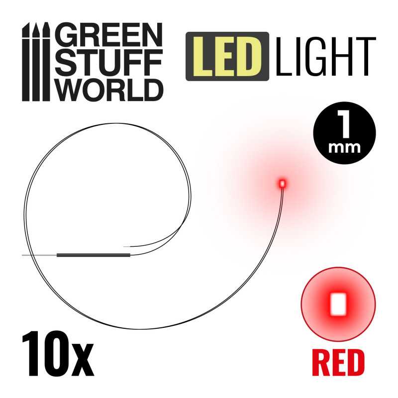 Red LED Lights - 1mm (Green Stuff World)