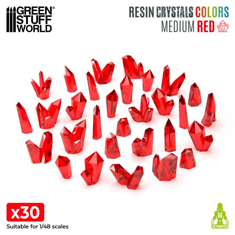 Red Resin Crystals - Medium (Green Stuff World)