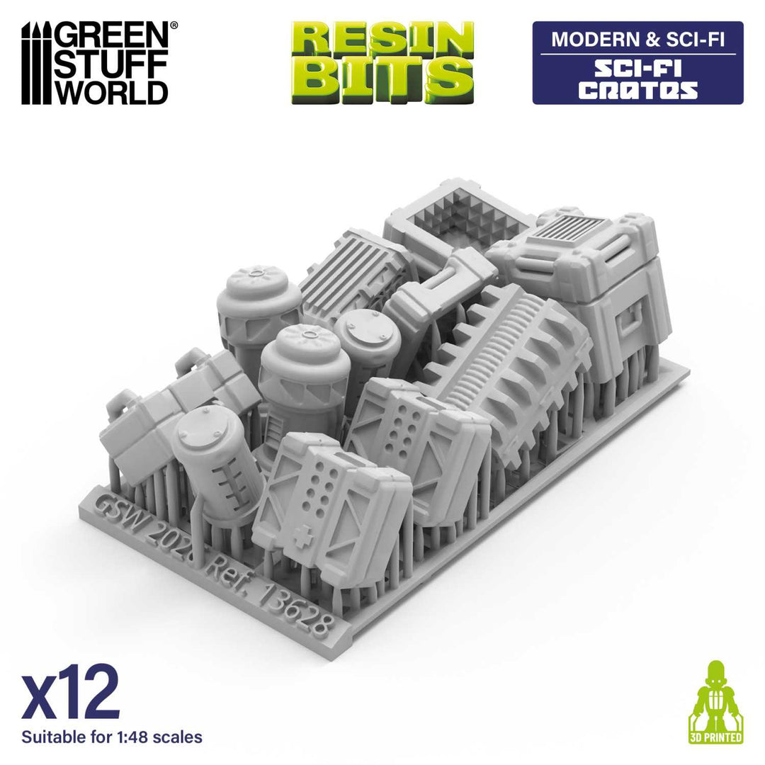 Sci-fi Crates 1:48 (Green Stuff World)