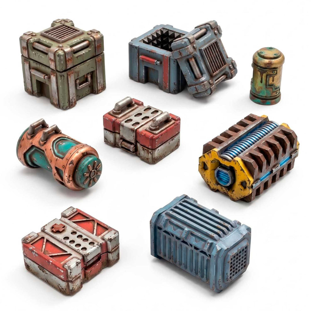 Sci-fi Crates 1:48 (Green Stuff World)