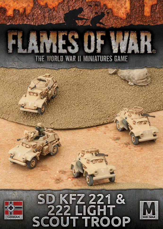 Flames of War: Sd Kfz 221 & 222 Light Scout Troop (GBX92)