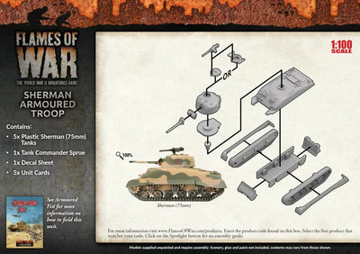 Flames of War: Sherman Armoured Troop (Plastic) (BBX42)