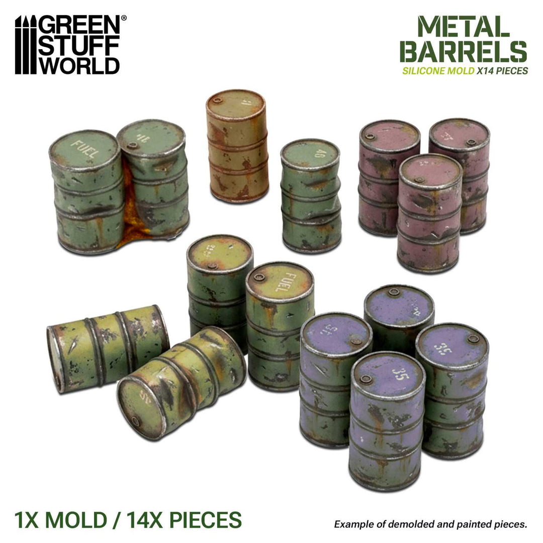 Silicone Molds - Metal Barrels 1:48 (Green Stuff World)