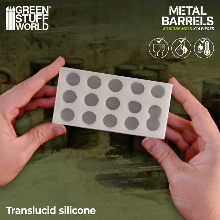 Silicone Molds - Metal Barrels 1:48 (Green Stuff World)