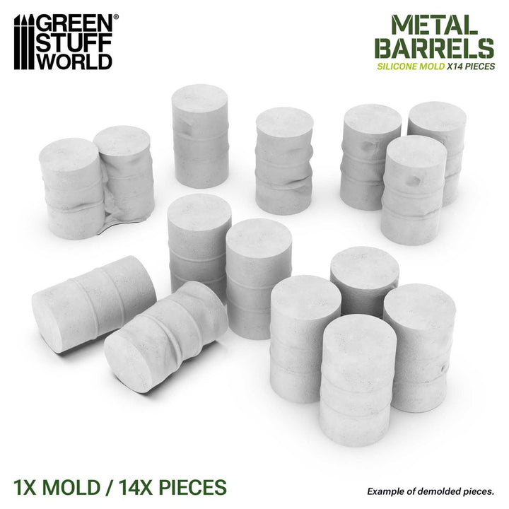 Silicone Molds - Metal Barrels 1:48 (Green Stuff World)
