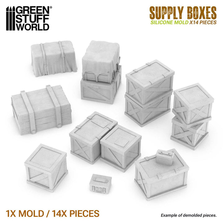 Silicone Molds - Supply Boxes 1:48-1:35 (Green Stuff World)
