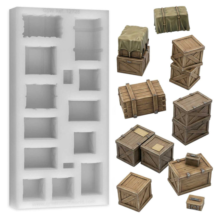 Silicone Molds - Supply Boxes 1:48-1:35 (Green Stuff World)