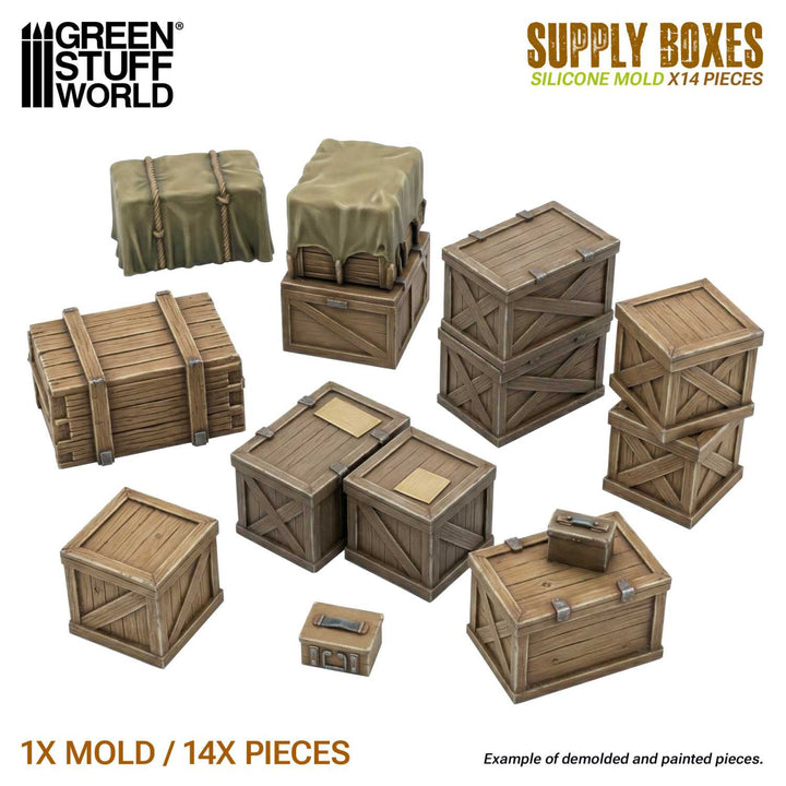 Silicone Molds - Supply Boxes 1:48-1:35 (Green Stuff World)